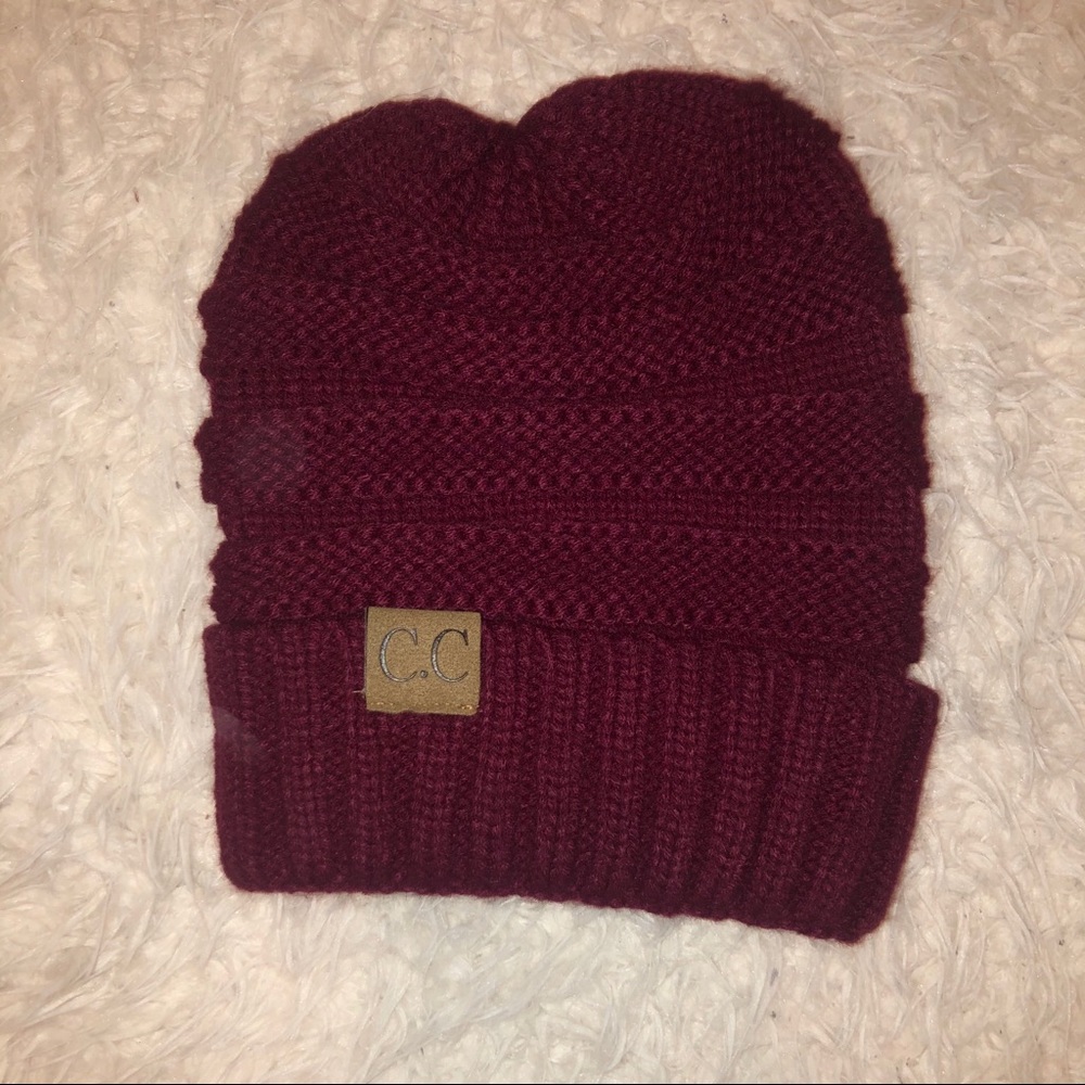 C.C. Burgundy Beanie